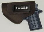 small frame brown suede holster